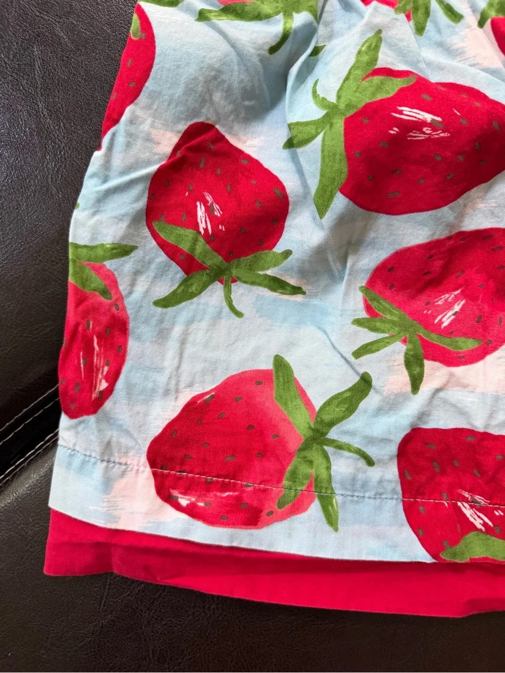 Gymboree - Girl’s Red Strawberry Print Ruffle Strap Dress
